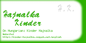 hajnalka kinder business card